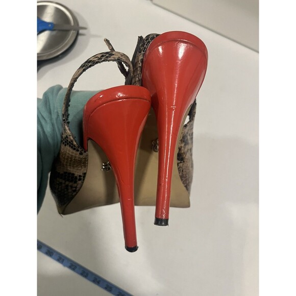 Rock & Republic Snake Skin Pattern Stiletto Heels Shoes 6.5 Sexy She-Boss - Picture 5 of 16